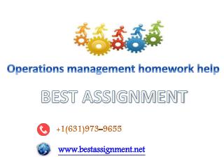 operations management homework help