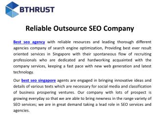 Reliable outsource seo company