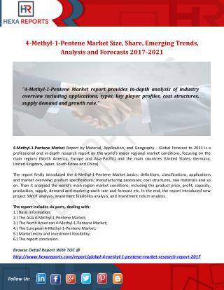 Global 4-Methyl-1-Pentene Market Research Report 2017