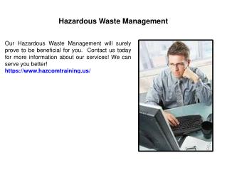 Hazardous Waste Management