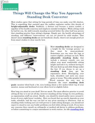 Height Adjustable Standing Desks