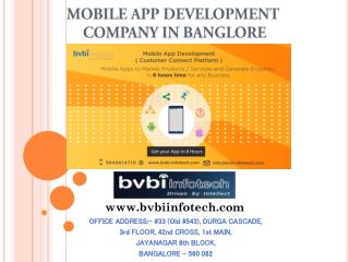 Mobile App Development Company In Bangalore