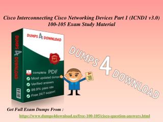 Verified Cisco 100-105 Exam Questions - 100-104 Dumps PDF Dumps4Download.us