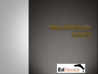 MBA Admission Essays