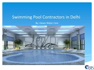 Swimming Pool Contractors in Delhi
