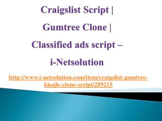 Craigslist Script | Gumtree Clone | Classified ads script