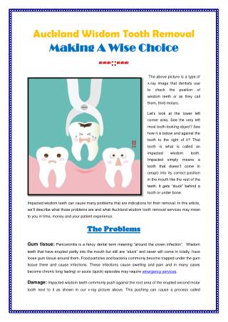 Auckland Wisdom Tooth Removal