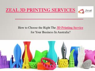 Online 3D Printing Services in Australia | Zeal 3D Printing Services