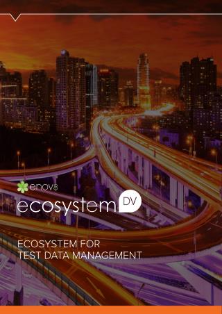 EcoSystem for Test Data Management – Enov8