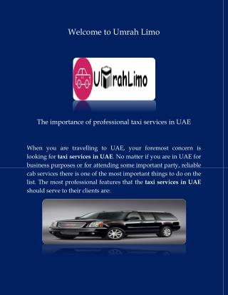 Umrah Packages, Taxi Services in UAE.pdf