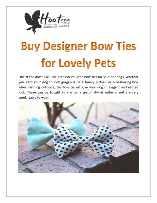 Buy Designer Bow Ties for Lovely Pets