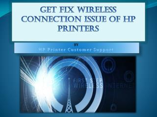 Get Fix Wireless Connection Issue of HP Printers