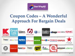 Coupon Codes – A Wonderful Approach For Bargain Deals