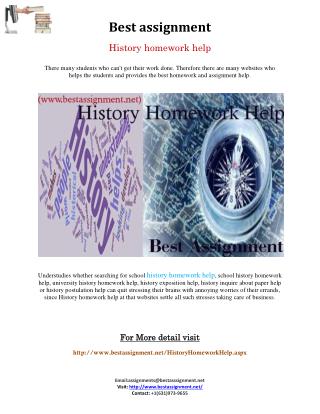 History homework help