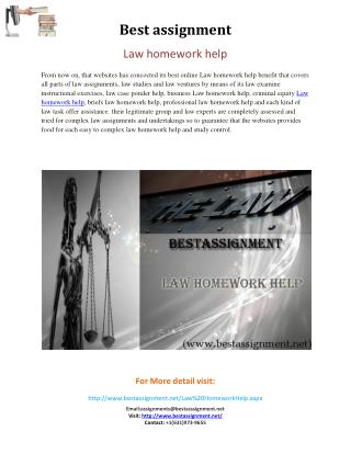 law homework help