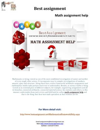 math assignment help