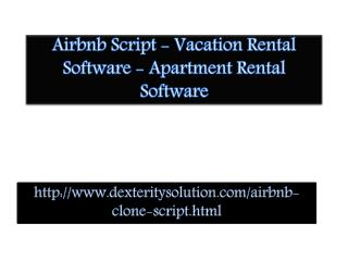 Airbnb Script - Vacation Rental Software - Apartment Rental Software