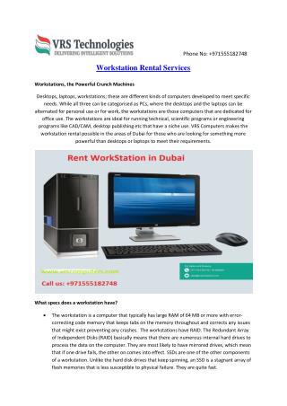 Workstation Rentals in Dubai - Workstation Rent Near to Me in Dubai