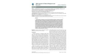 Effect of Biofield Treatment on Antimicrobials Susceptibility Pattern of Acinetobacter baumannii - An Experimental Study