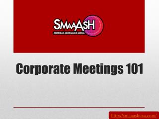Corporate Meetings 101