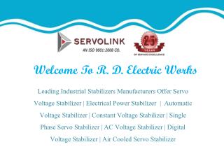 Servo Voltage Stabilizer Manufacturers