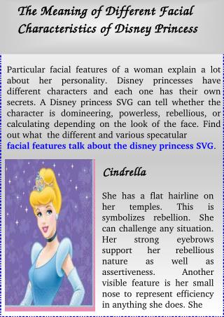 The Meaning of Different Facial Characteristics of Disney Princess