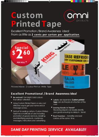 Omni Custom Printed Tape Provider