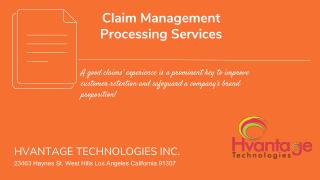 Claim Management Processing Services