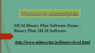 Binary Plan MLM Software by mlmscript