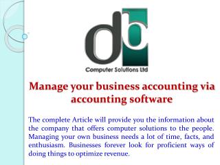 Manage your business accounting via accounting software