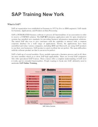 SAP Training New York