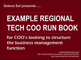 Example regional coo run book