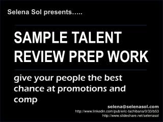 Sample Talent Review Worksheet