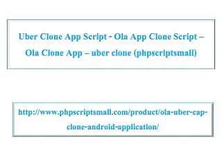 Uber Clone App Script - Ola App Clone Script - Ola Clone App