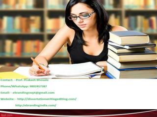 eBranding India in Jaipur is an Top quality PhD Thesis writing services