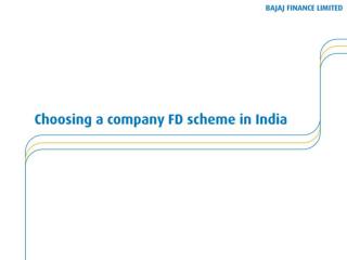 Choosing a Company for Fixed Deposit Scheme