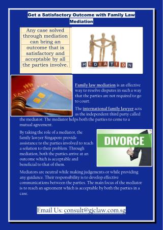 Get a Satisfactory Outcome with Family Law Mediation