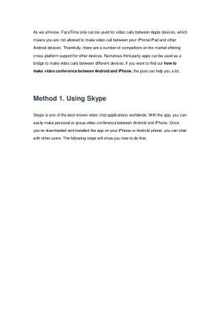 How to Make Video Conference between Android and iPhone