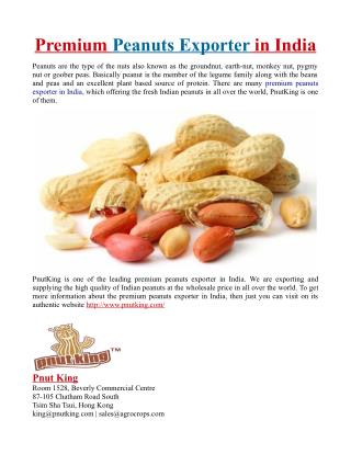 Premium Peanuts Exporter in India