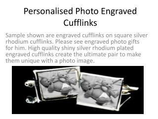 Personalised Photo Engraved Cufflinks