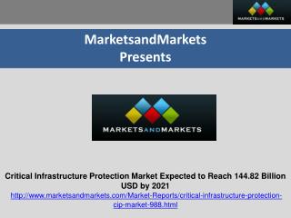 Critical Infrastructure Protection Market Expected to Reach 144.82 Billion USD by 2021