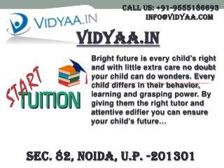 Vidyaa.in Offers Affordable Home tuitions in Noida