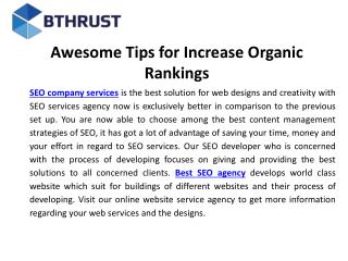 Awesome tips for increase organic rankings