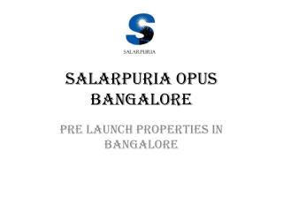 Salarpuria Sattva Opus bangalore