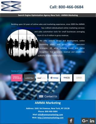 Search Engine Optimization Agency New York - AMMA Marketing