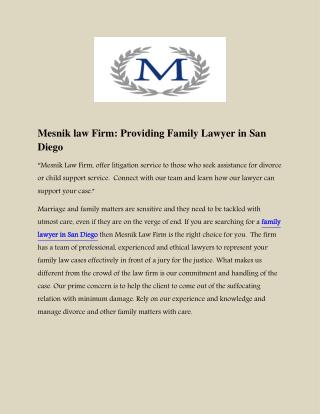San Diego Divorce Lawyers