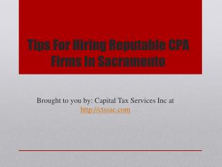 Tips for hiring reputable cpa firms in sacramento