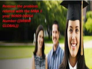 Remove the problem related with the MBA 1 year 96909-00054 Number-((MIBM GLOBAL))