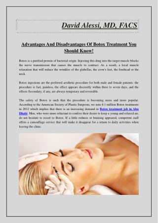 Advantages And Disadvantages Of Botox Treatment You Should Know!