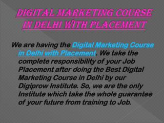 Digital marketing course in delhi with placement